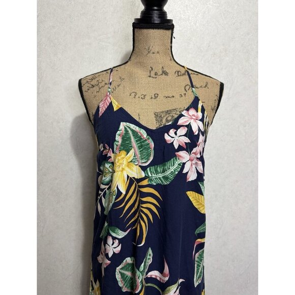 OLD NAVY Tropical Floral Botanical Striped Maxi/Mini Dress Lot 2 SMALL Beach - Picture 13 of 16